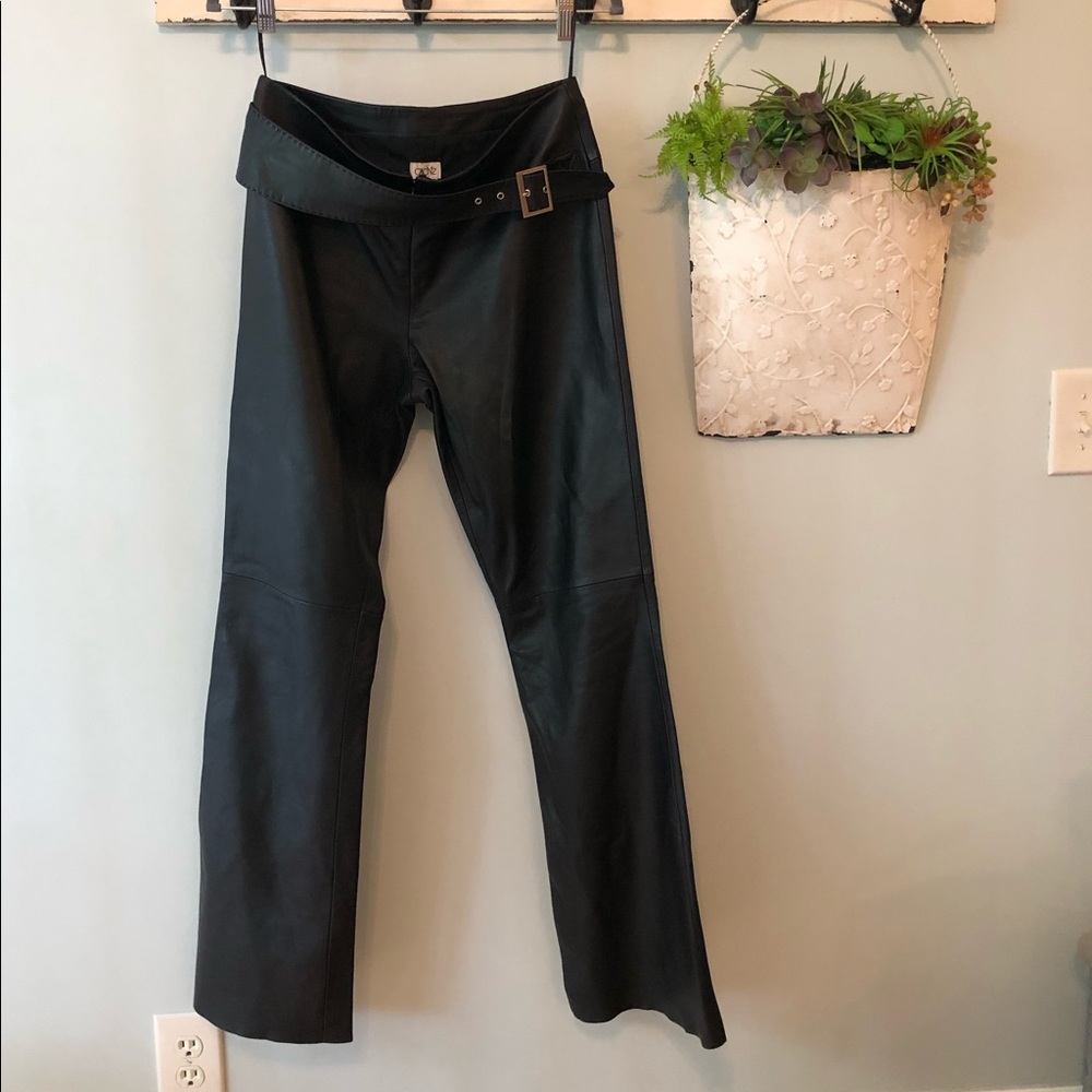 Cache Black Leather Pants 6